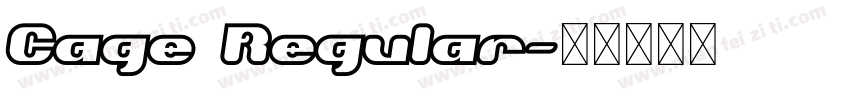 Cage Regular字体转换